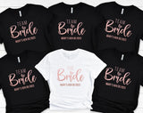 Hen Party T-Shirts Personalised | The Bride  | Team Bride | Hen Do Tops  Stag Do Roses