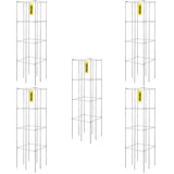 VEVOR Tomato Cages Plant Support Cage 5Pack Square Steel 3.8FT Silver for Garden Garden Plants