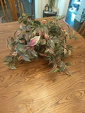 Artificial Green  with Decortaive Vase Silk Plant Colored Leaves Green Plant