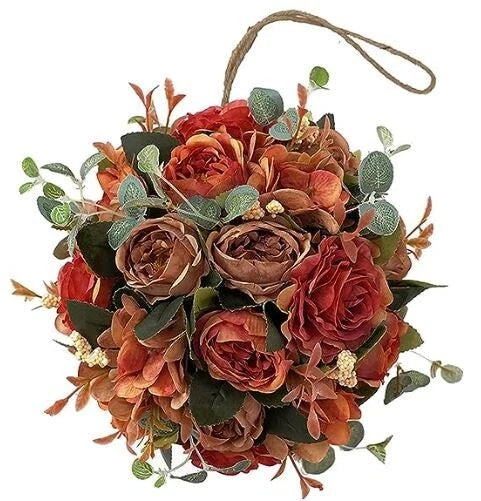 Artificial Peony Flower Balls, 8 Inch Faux Silk Hydrangea Flower Bouquet, Hangin Hydrangea