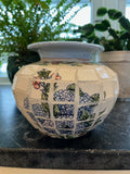 Sweet Victorian Hydrangea Mosaic Tile Multicolor Floral Ceramic Vase Blue Inside Hydrangea