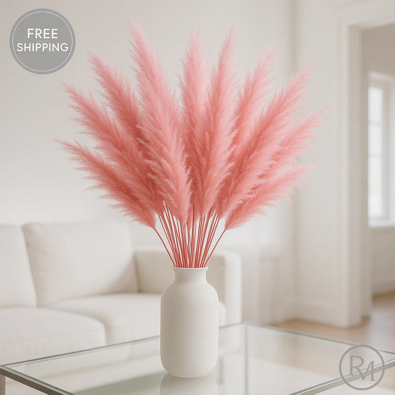 Natural Dried Pampas Grass 24 In. Reed Flower Wedding Bouquet Home Decors Pampas Grass