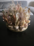 Boho style dried pampas grass bouquets, centerpiece wooden frame Pampas Grass