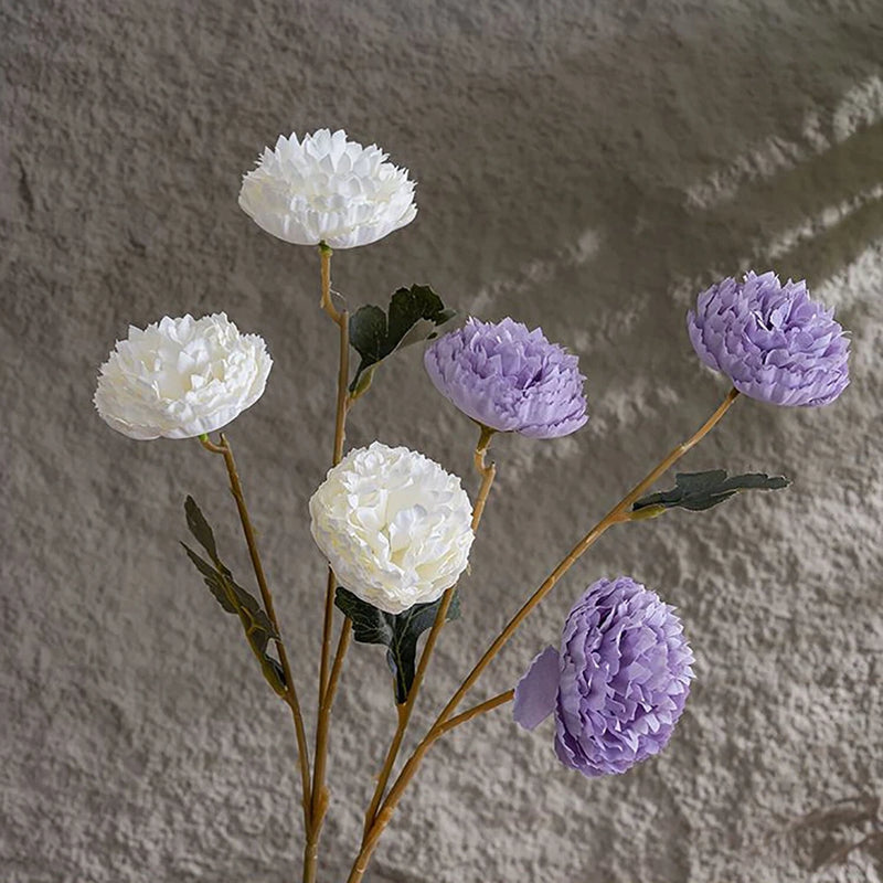 8PCS Artificial Ranunculus Living Room Table Office Decor Floral Arrangements Ranunculus
