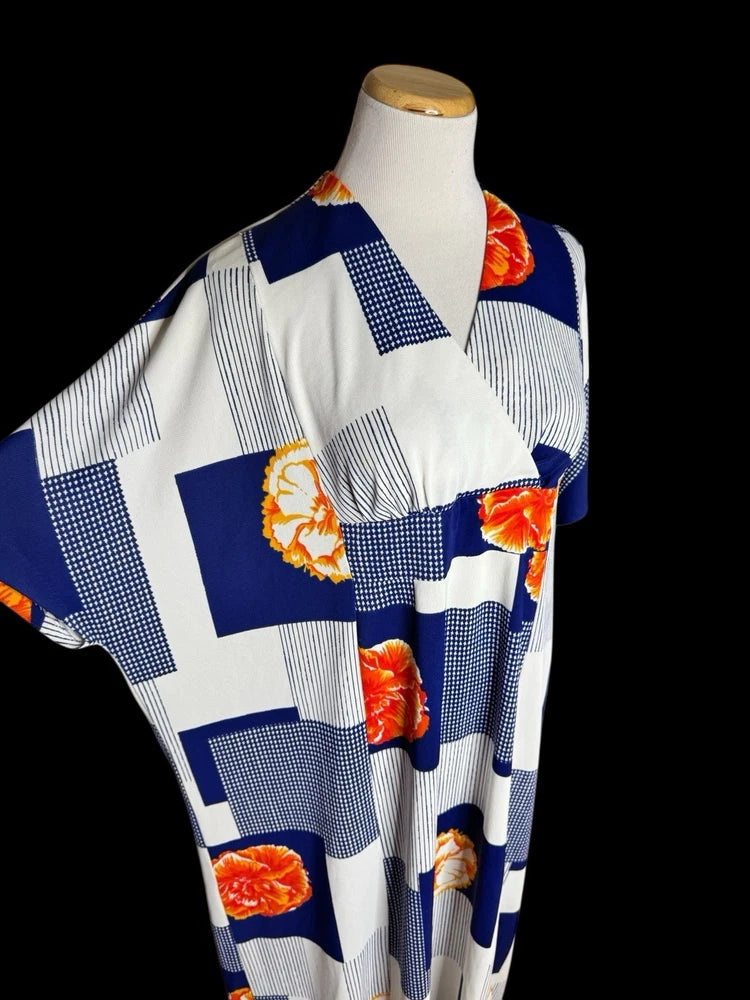 Vtg Hawaiian Caftan Muumuu 60Õs 70Õs Holt Renfrew The 1300 Collection Polyester Carnation