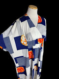 Vtg Hawaiian Caftan Muumuu 60Õs 70Õs Holt Renfrew The 1300 Collection Polyester Carnation