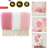 Artificial Pampas Grass 50pcs Blush Pink Cream Fluffy Decor for Home Party Pampas Grass