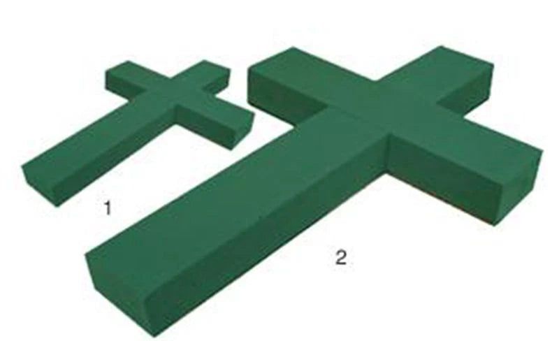 Green floral foam cross blocks, pack of 2 for crafts and flower arrangements