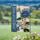 Blue Hydrangea Musings Moire Garden Flag Hydrangea