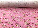 Printed Rayon Spandex 4 way Stretch Apparel Fabric Mauve Pink Orange Floral H304 Flowering Plants