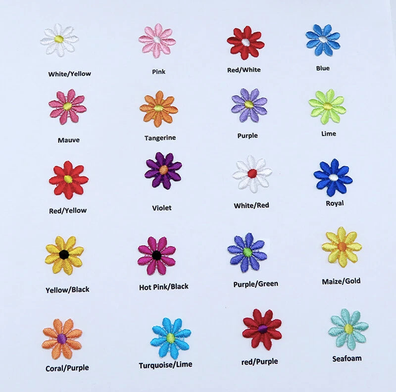 Daisy Iron On Appliques 3/4" Daisy *PACK SIZES* Daisies