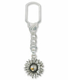 Sunflower Key Ring Jewelry Silver And Gold Handmade Flower Key Ring SF2-TNKR Sunflower