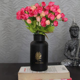 Set of 4 Mini Artificial Peony Flowers Pink | Small Faux Flower Bunches for Vase Peony