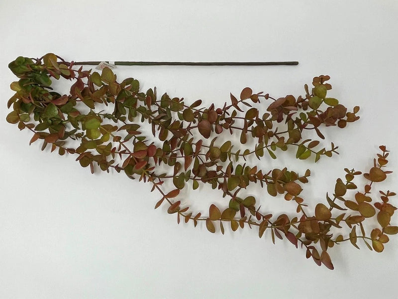 Qty (1) 44Ó Hanging Fake Red-Green EUCALYPTUS Plant, Home Decor Only Green Plant