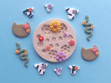 Flower Silicone Mould for Polymer clay | Leaf Leaves Rose Daisy Sunflower Sunflower