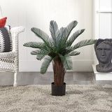 2Õ Cycas Artificial Palm Tree UV (Indoor/Outdoor) Home Decor. Retail $106 Green Plant