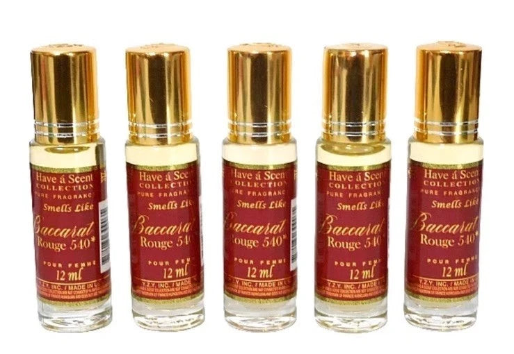 5 Pack BACCARAT ROUGE 540 (SMELLS LIKE) FRAGANCE OIL 12ML by HAVE ç SCENT Bouquet