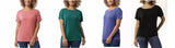 32 Degrees Cool Women's Short Sleeve Crew Neck Ribbed Top Roses