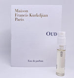 Maison Francis Kurkdjian Oud Eau de Parfum EDP Sample Spray .06oz, 2ml in Card EDP