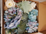 Artificial Flowers Lot Silk Rose Hydrangea Craft Wedding Decor Floral Blue White Hydrangea