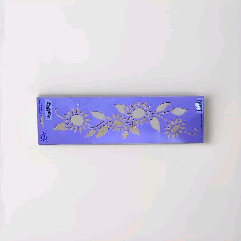 Sunflower stencil template pack with trailing flower motif, Simply Stencils by Plaid