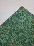 Liberty Fabrics 100% Cotton Florals Green Metallic Gold Sew Quilt FAT QUARTER Flowering Plants