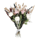 40 PCS Boho Dried Flowers Bouquet with Pampas Grass Eucalyptus Baby Breath Pampas Grass