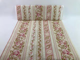 Wellesley Collection Pink & Tan Floral Wallpaper Stripe Fabric Paisley BTY Flowering Plants