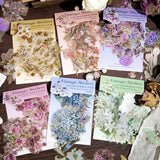 20X Retro Flower Plants Stickers Bullet Journal Diary Card DIY Decorative Crafts Hydrangea