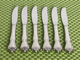 Oneida ARBOR ROSE Stainless TRUE ROSE 1881 Rogers Ltd 6 Dinner Knives Flatware Roses