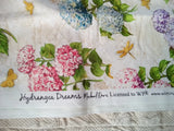 Hydrangea Dreams Fabric by Wilmington Prints Michael Davis Butterfly Bees RARE Hydrangea