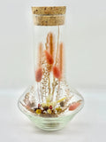 Vintage BOHO DRIED FLOWERS Glass Vase decor centerpiece hippie vase boho Dried Flower