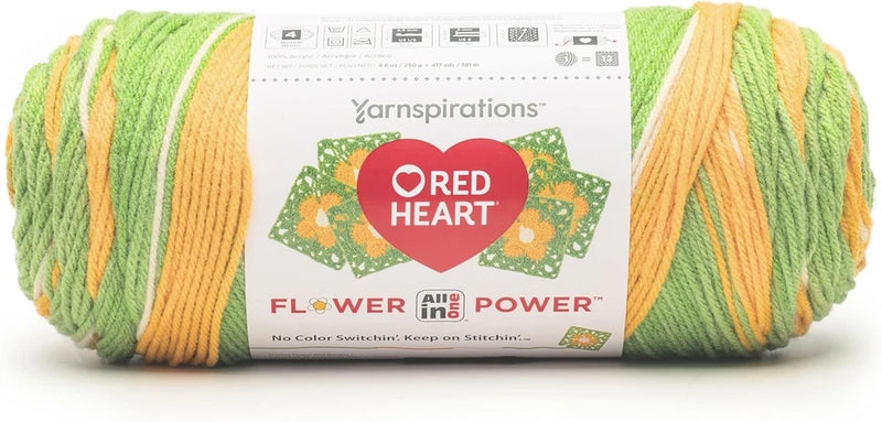 Red Heart Flower Power Yarn - Price per Skein Carnation
