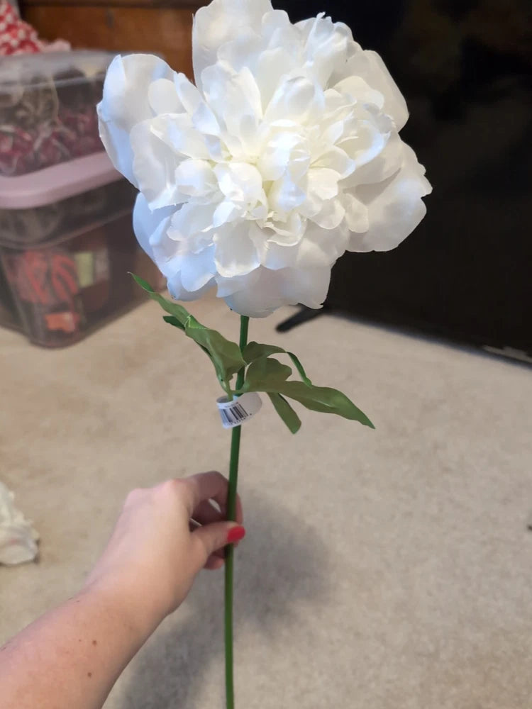 white Peony 20" Floral Decor Ashland Peony