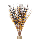 12Pcs Tall Jasmine Flower for DIY Floral Art Plant(Black-White-Gold) Green Plant