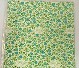 NOS 1970's Floral Blue Yellow Carnations Tulips For You  Craft Gift Wrap Paper Carnation