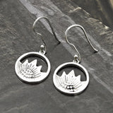 Sunflower Dangle Earrings Solid 925 Sterling Silver Valentine Gift Women Jewelry Sunflower