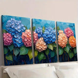 3pcs Hydrangea Painting Flowers  ER Wall Art Canvas  Unframed/Framed Hydrangea