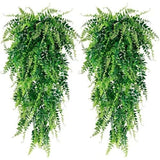 4Pack Artificial Plant Vines Boston Ferns Hanging Fake Plants for Indoor Outdoor Green Plant
