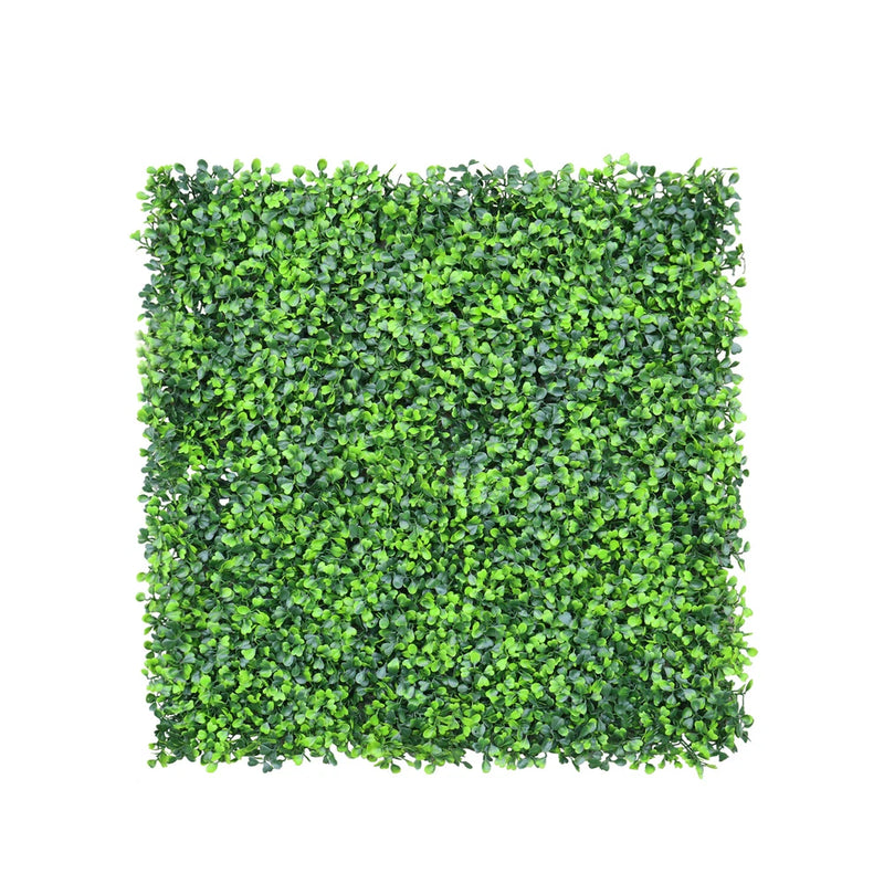 20" Artificial Faux Boxwood Leaf Ivy Mats Greenery Home Festival Wall Decor Green Plant