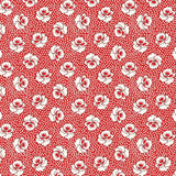 Wild Flour Red Polka Dot With White Flowers Cotton Fabric 53499-1 Windham Flowering Plants