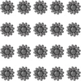 30 Sets Sunflower Rivets Leather Antique Silver Rivet Studs Metal Rivets Studs F Sunflower