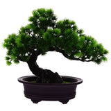 1pc Simulation Welcome Pine Zen Potted Plant Artificial Bonsai Pine Artificial Green Plant