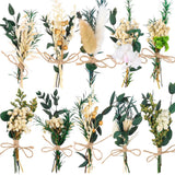 10 Pack Dried Flower Bouquets Green Series Natural Dried Plant with Stem Mini... Dried Flower