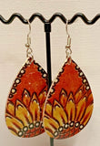 Sunflower Earrings, Flower Jewelry, Gift Idea, Butterfly Earrings, Boho Jewelry Sunflower
