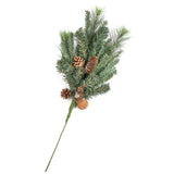 Set of 2 Snowy Artificial Mixed Pine 29" Sprays with Pinecone Accents Green Plant