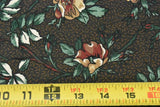 By 1/2 Yd, Green, Brown, Tan & Rust Floral on Browns, Thimbleberries, V689 Flowering Plants