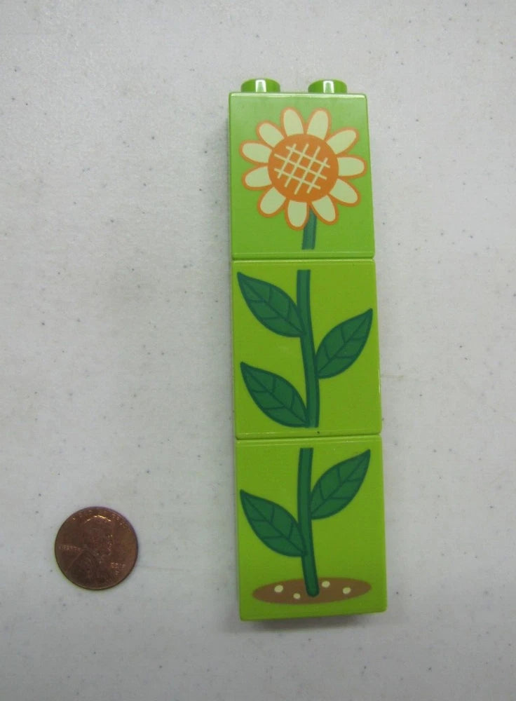 Lego Duplo Blooming Sunflower Plant Flower Printed Blocks Specialty Farm #3 Sunflower