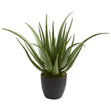 Nearly Natural Aloe Artificial Plant Spiky-edged Leaves Realistic Home Decor Green Plant