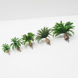 30PC Mix Model Coconut Tree HO/OO Scale Miniatures Summer Green Plants Scenery Green Plant